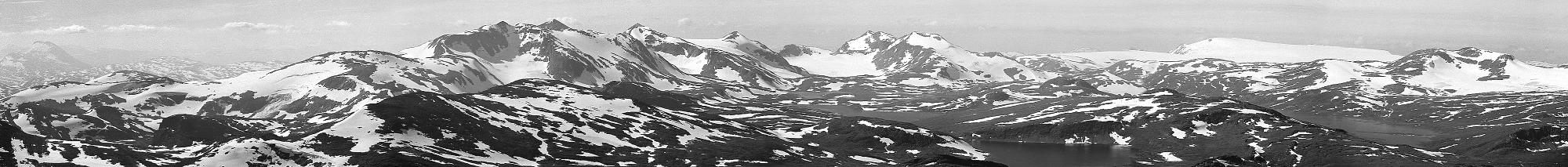 A panorama of the Sulitjelma mountains